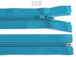 Reißverschluss spiralförmig 5 mm, 30 cm für Jacken, teilbar, Cyanblau